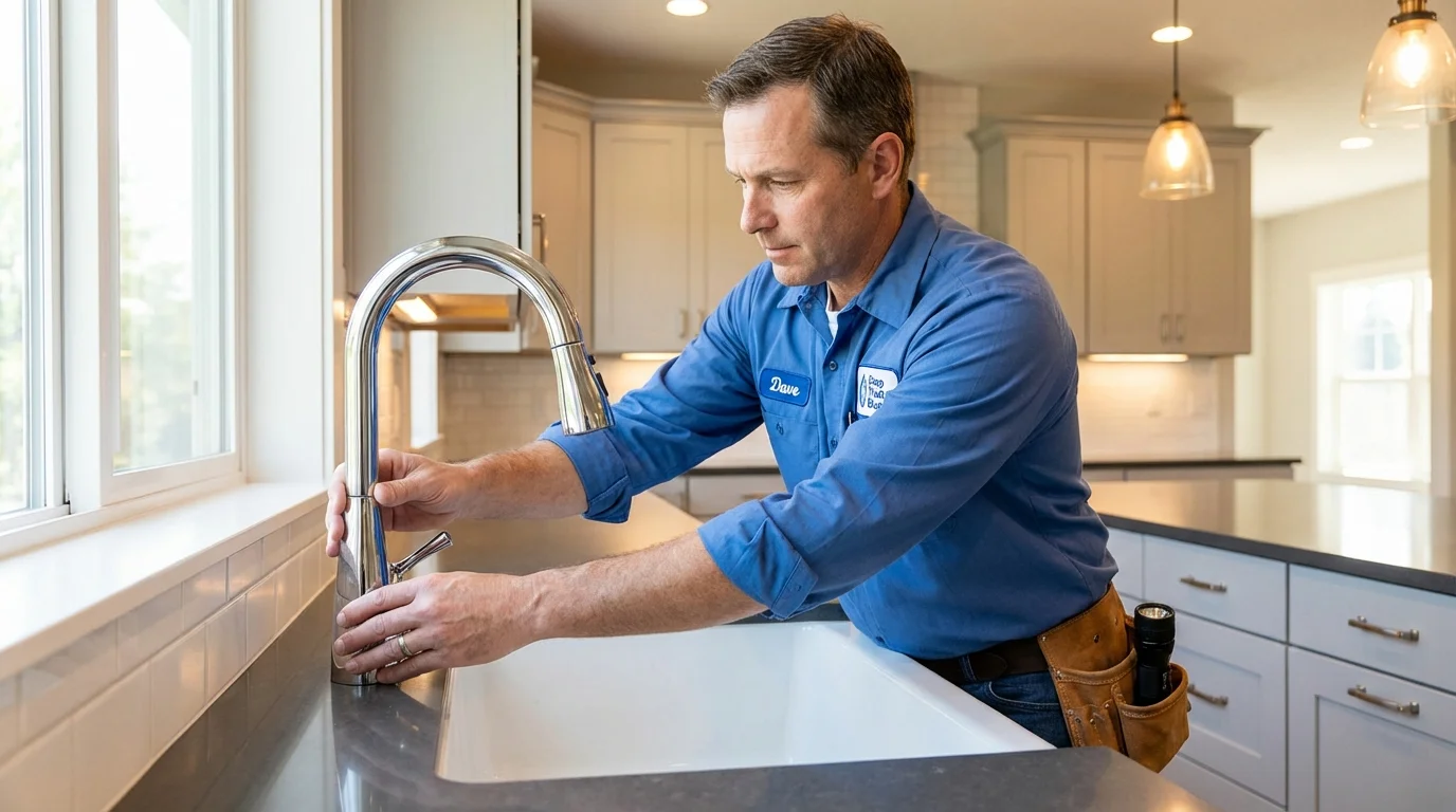 Kitchen faucet installation by Johns Plumbing LLC in Sebastian