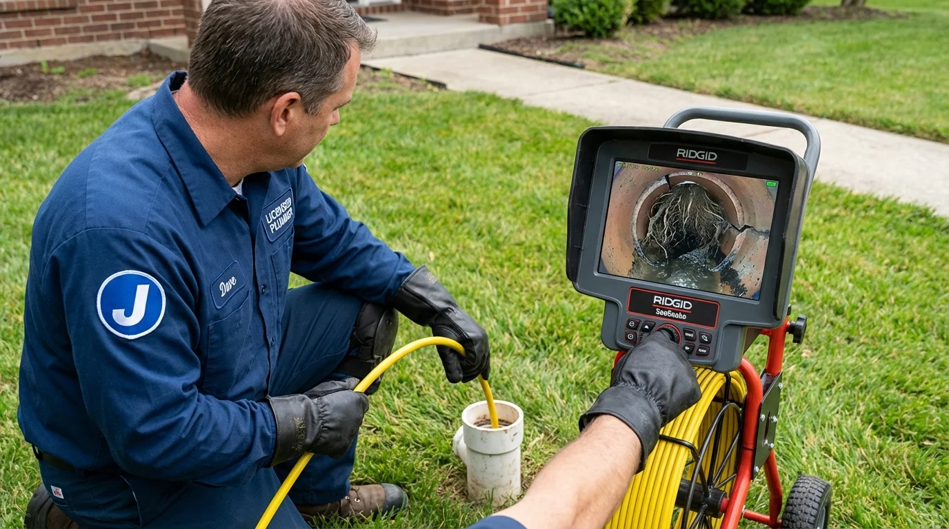Sewer camera inspection being performed by Johns Plumbing LLC in Sebastian